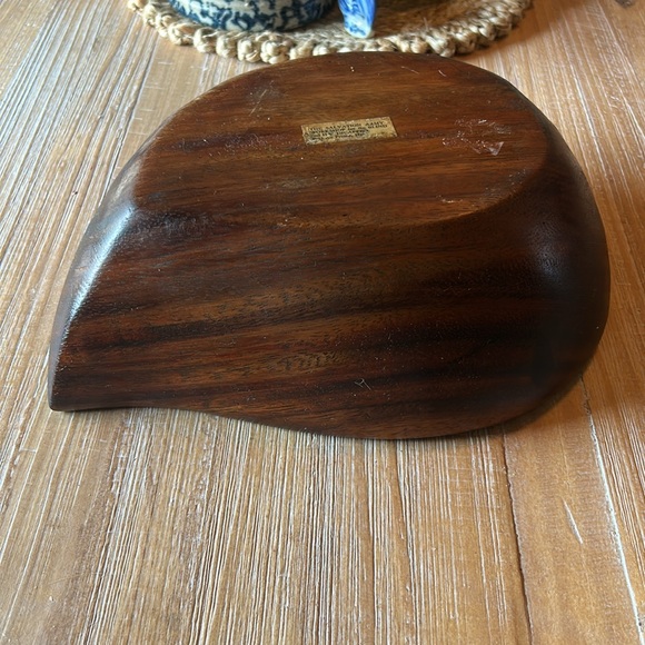 Vintage Handmade Workshop For The Blind Salvation Army Made In Haiti Wood Bowl - Picture 4 of 10